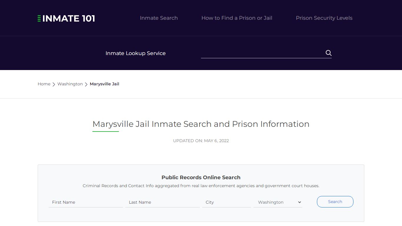 Marysville Jail Inmate Search, Visitation, Phone no ...