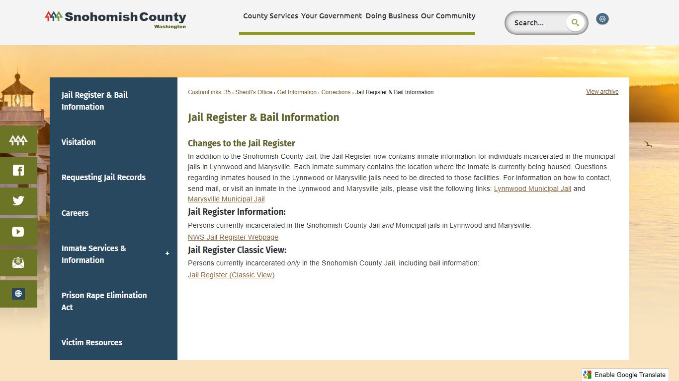 Jail Register & Bail Information | Snohomish County, WA ...